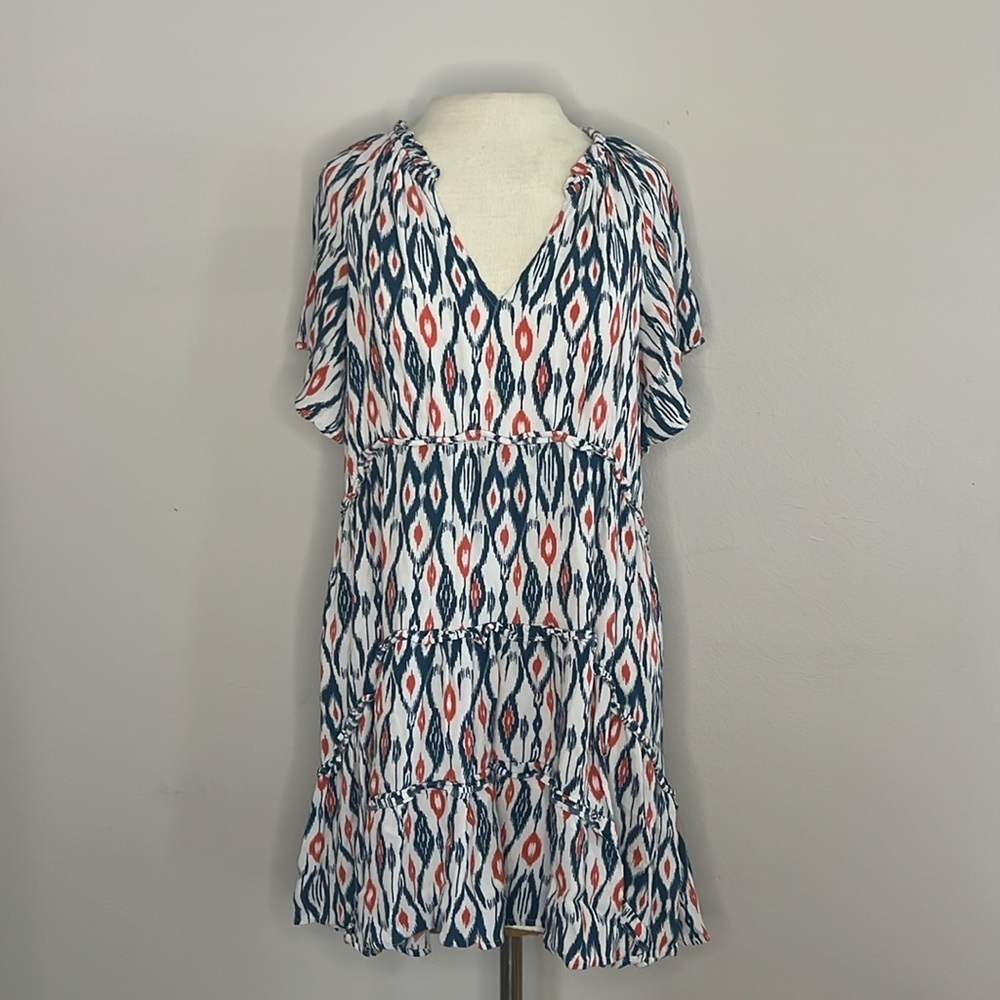 Anthropologie Red White & Blue Mini Dress